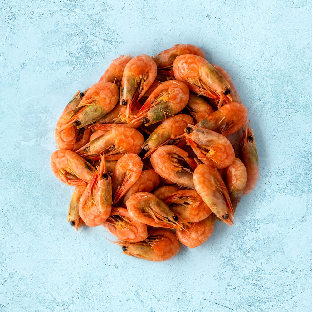 Image of Whole Cooked Wild Atlantic Prawns