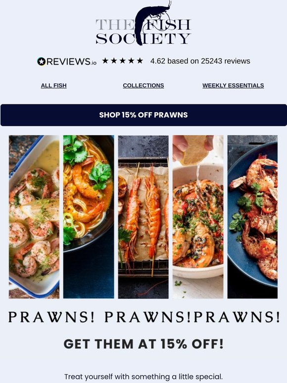 15% OFF OUR TOP SELLING PRAWNS 🦐