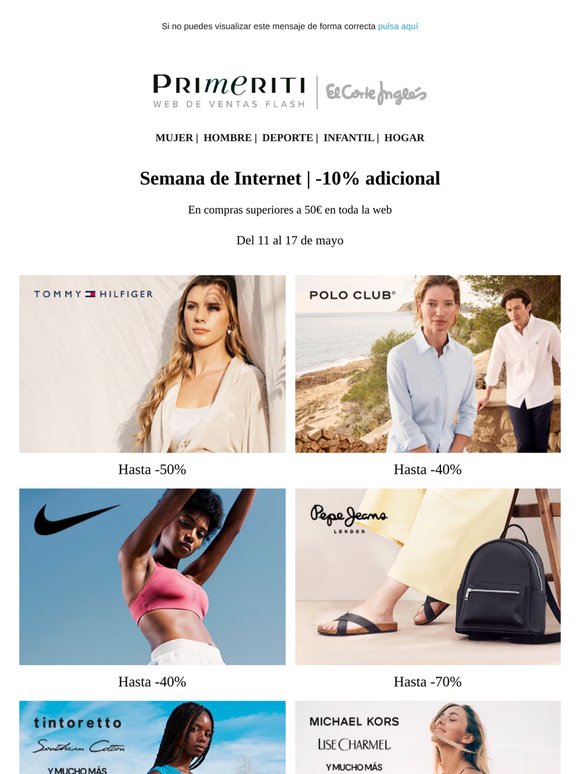 -10% adicional en Polo Club, Nike y Tommy Hilfiger
