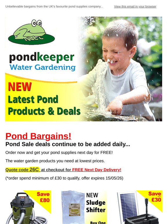 ☀️Pond SALE: Save up to 50% Now!