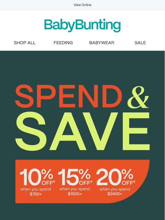 SPEND & SAVE STARTS NOW! 📢