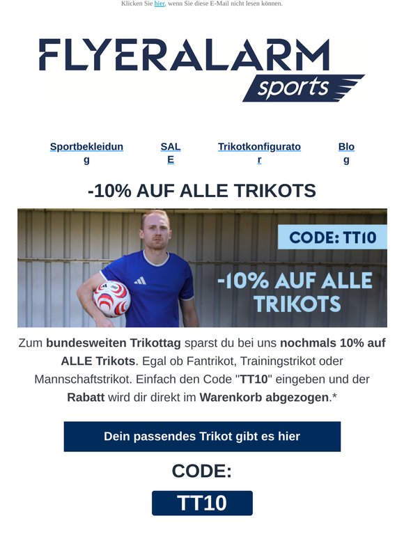 -10% auf ALLE Trikots!