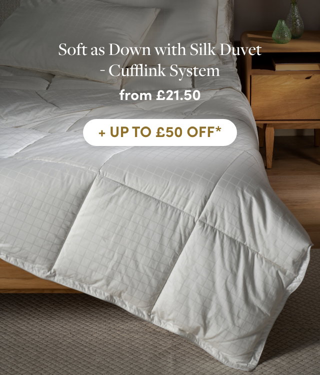 Soft as Down with Silk Duvet - Cufflink System