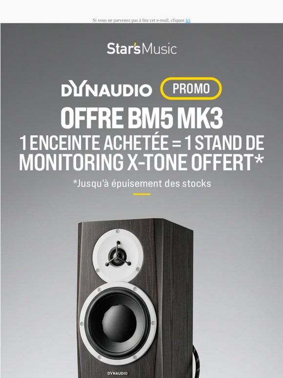 🔊 —, 1 stand offert avec la Dynaudio BM5 MKIII !⤵