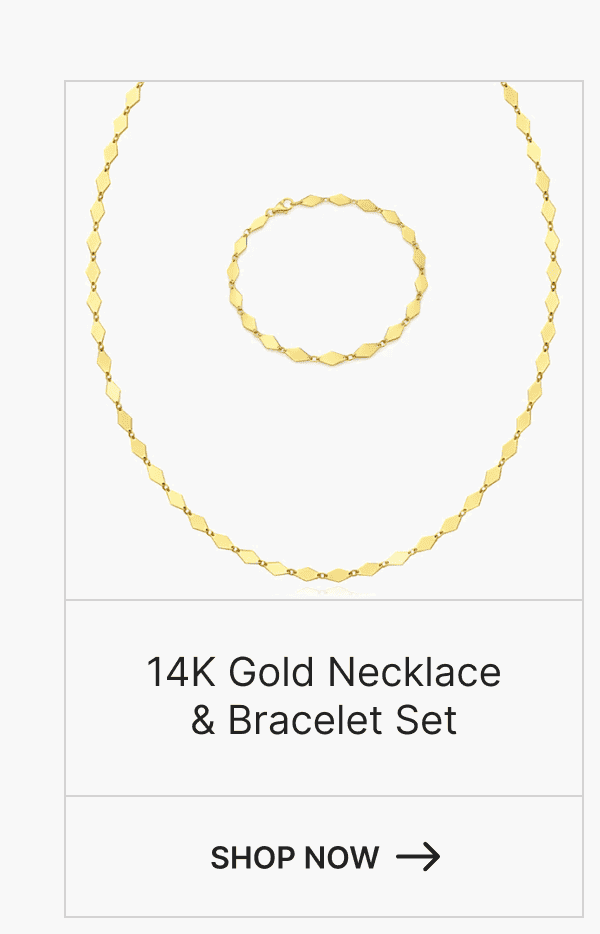 14K Gold Necklace & Bracelet Set