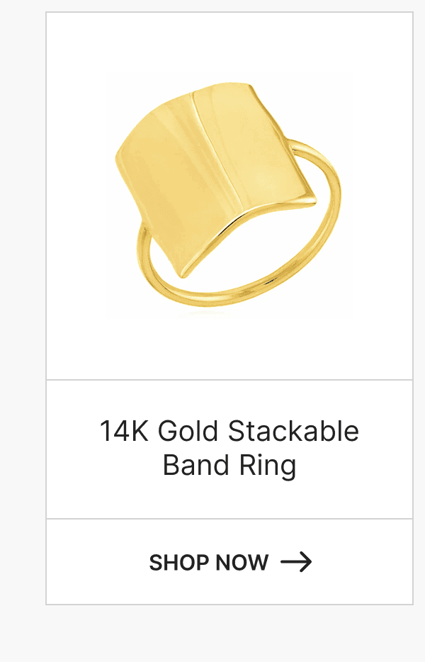 14K Gold Stackable Band Ring
