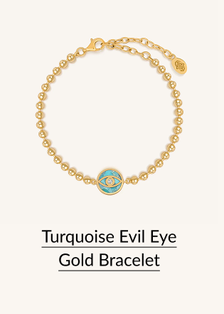 Turquoise Evil Eye Gold Bracelet