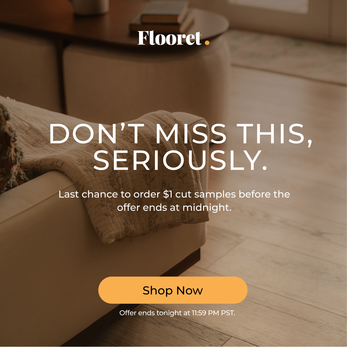 Don’t miss this, seriously. Last chance to order $1 cut samples before the offer ends at midnight.