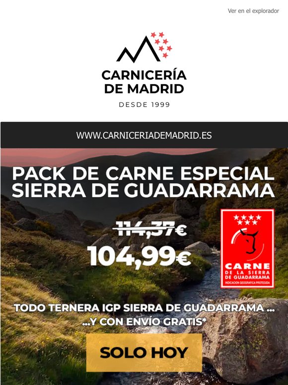 🔥 SOLO HOY, casi 10€ de AHORRO en nuestro PACK SIERRA de GUADARRAMA 🥩