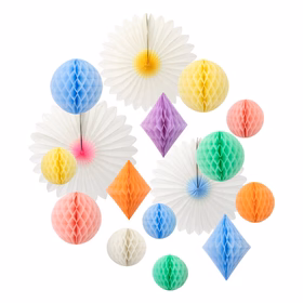Buntes Wabenballset Pastell