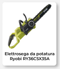 Ryobi RY36CSX35A-150 - Elettrosega a batteria 36V 5Ah - Lama da 35cm
