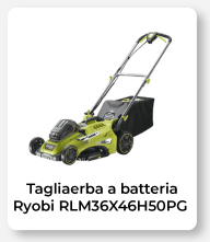 Ryobi RLM36X46H50PG - Tagliaerba a batteria - MAX POWER 36V/5Ah - Taglio 46 cm