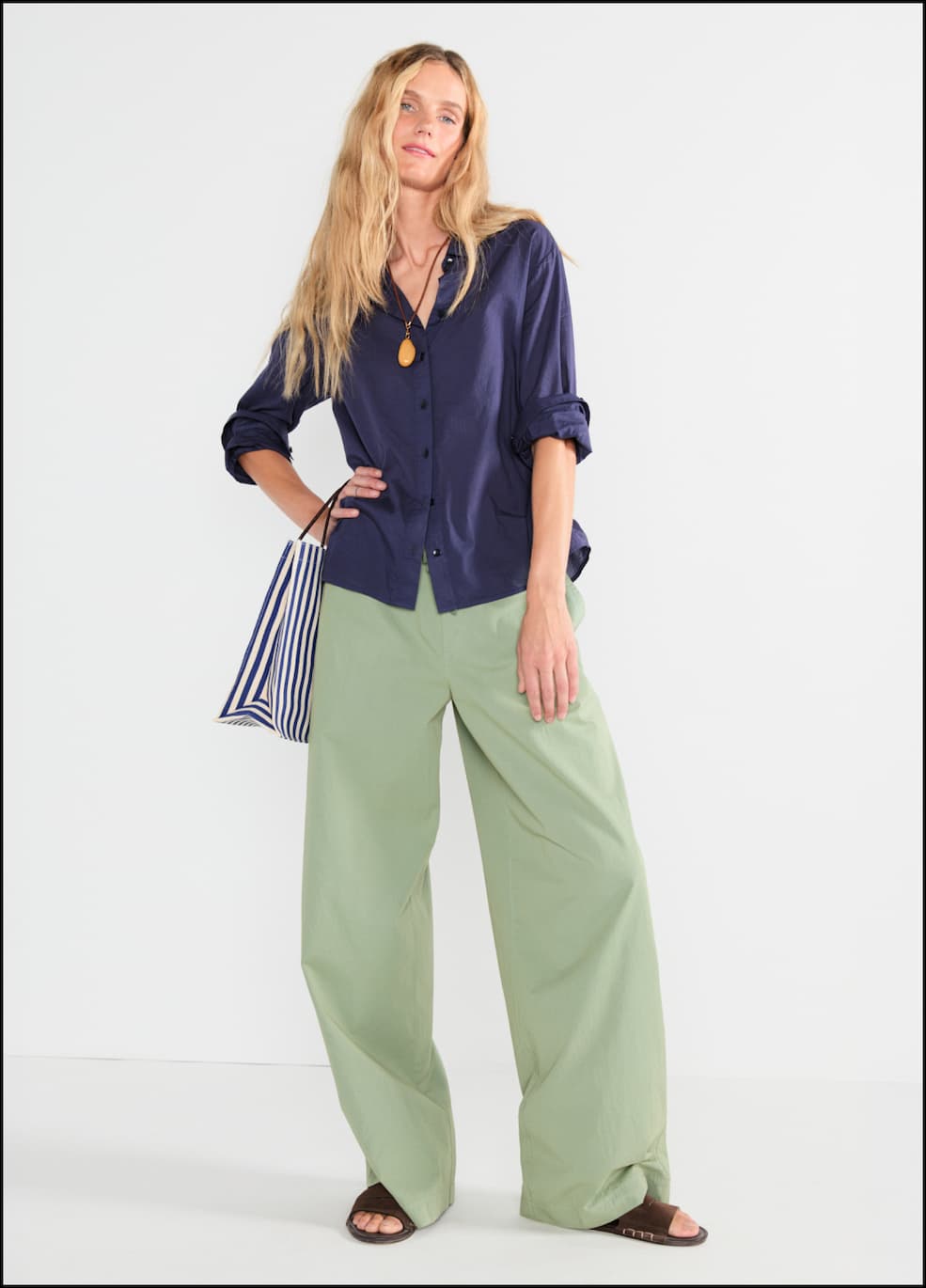 Model wearing the Clyde pant
