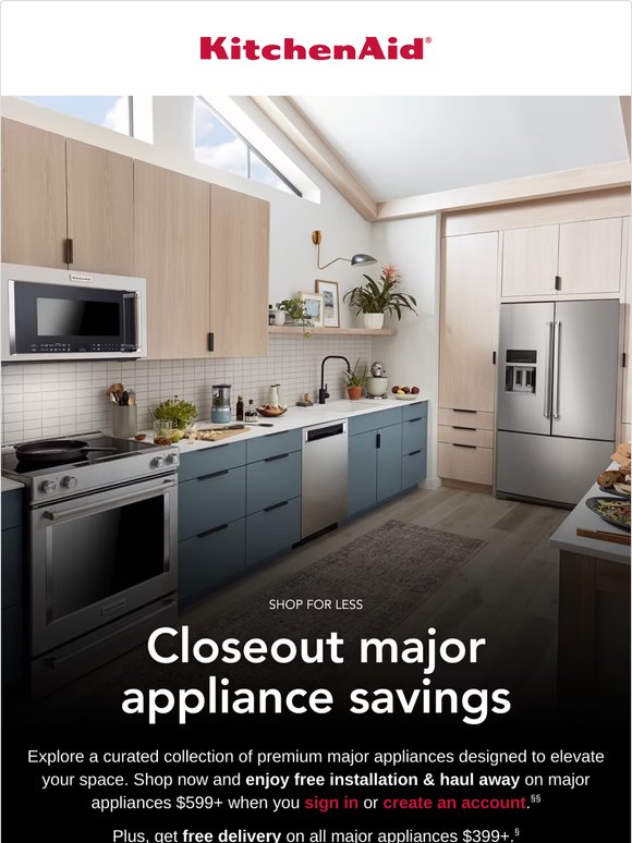 Don't wait! Closeout savings on major appliances