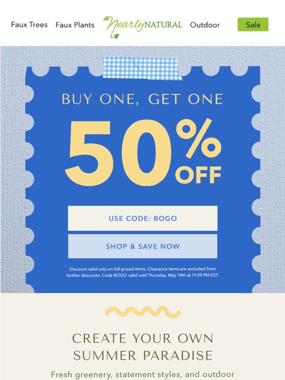 BOGO 50% OFF: Your Summer Escape