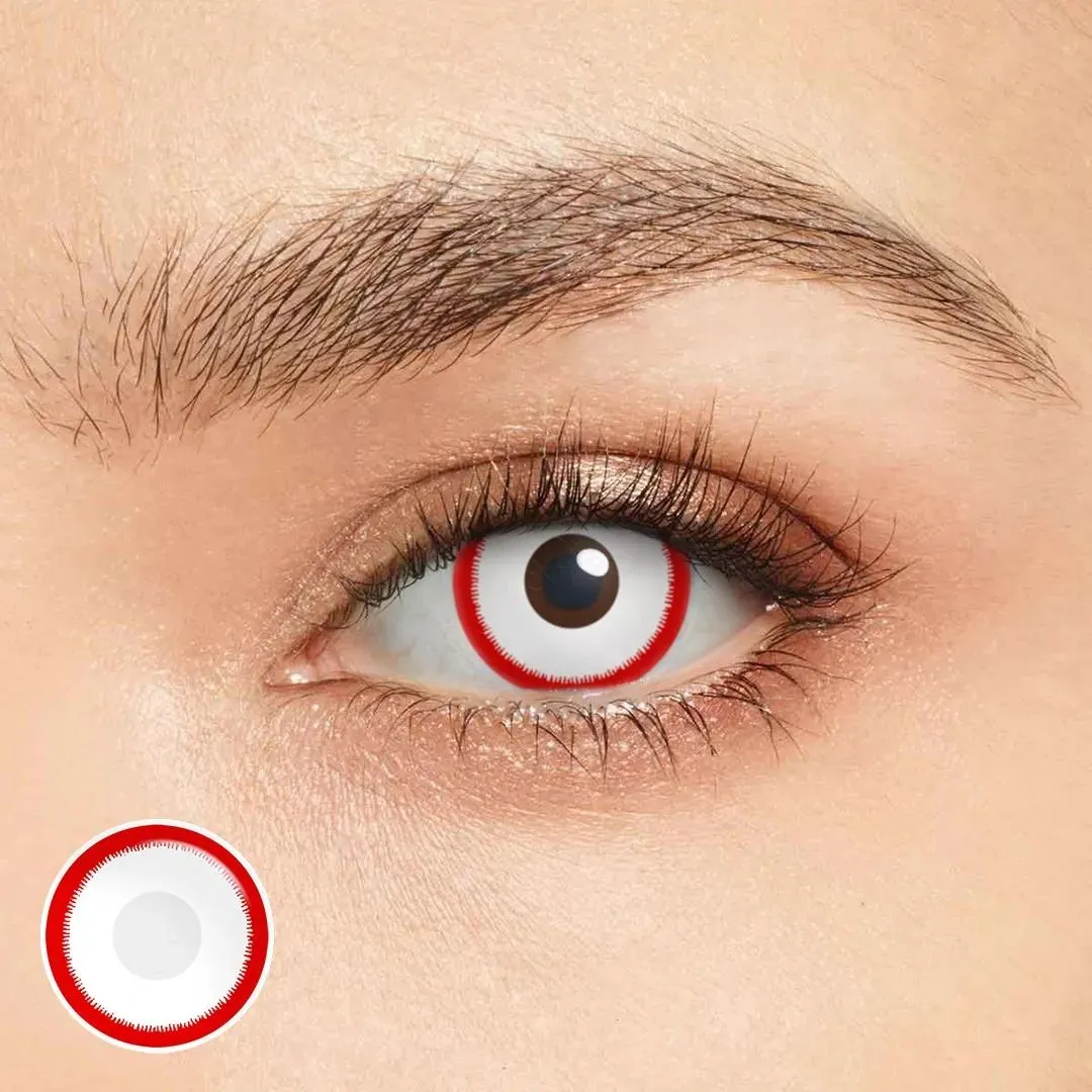 Enderglow Red Costume Yearly Contact Lenses