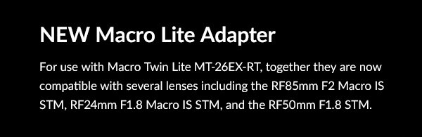 NEW Macro Lite Adapter for use with Macro Twin Lite MT-26EX-RT