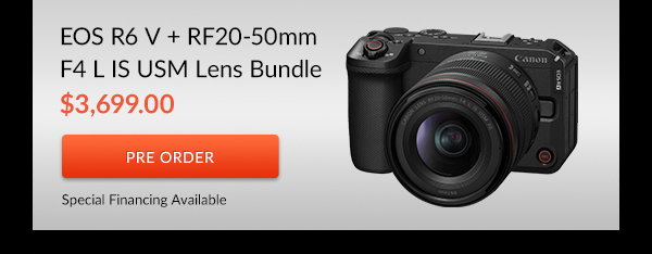 EOS R6 V + RF20-50mm F4 L IS USM Lens Bundle