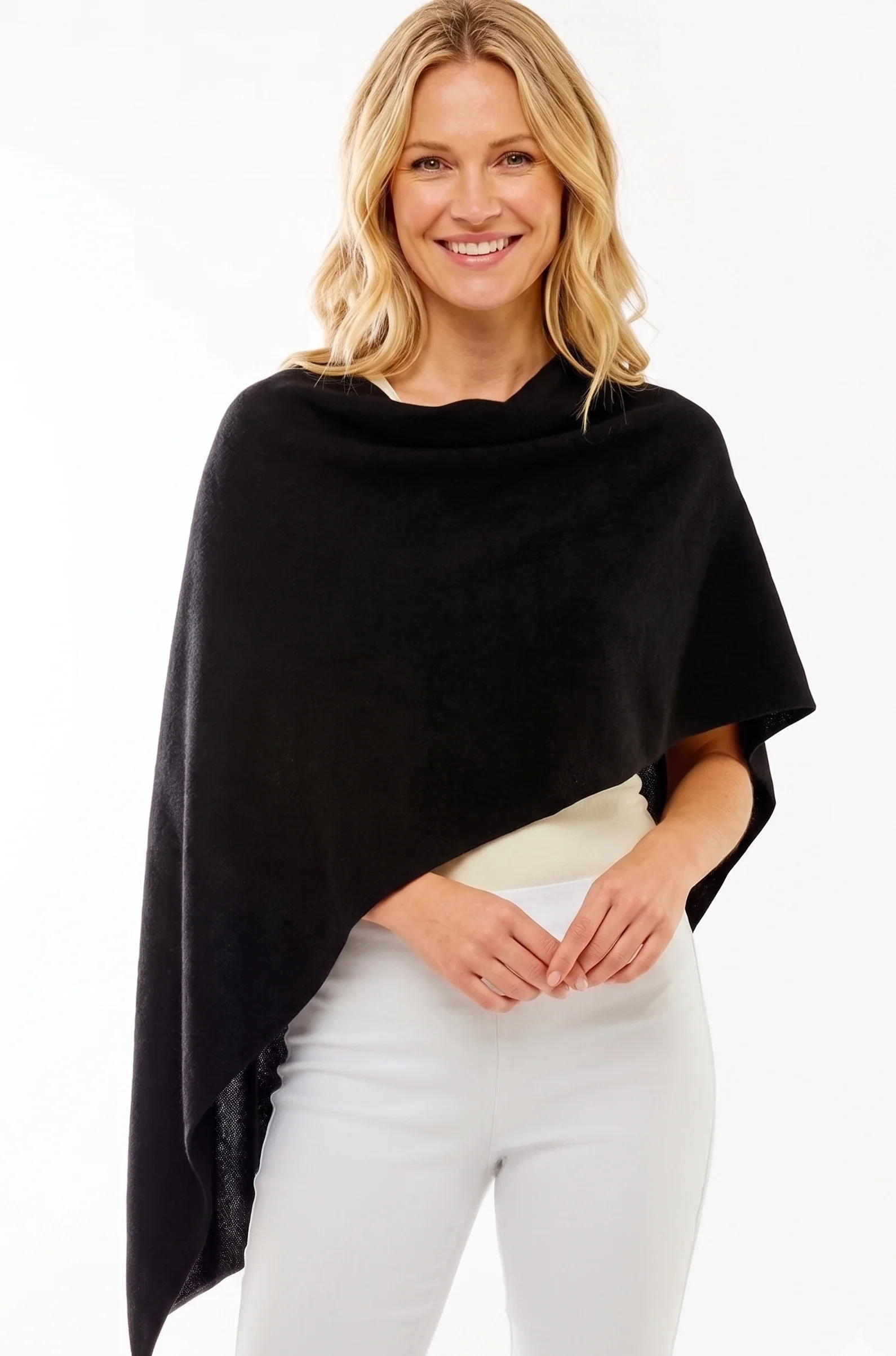 Image of The Cashmere Ruana in Black
