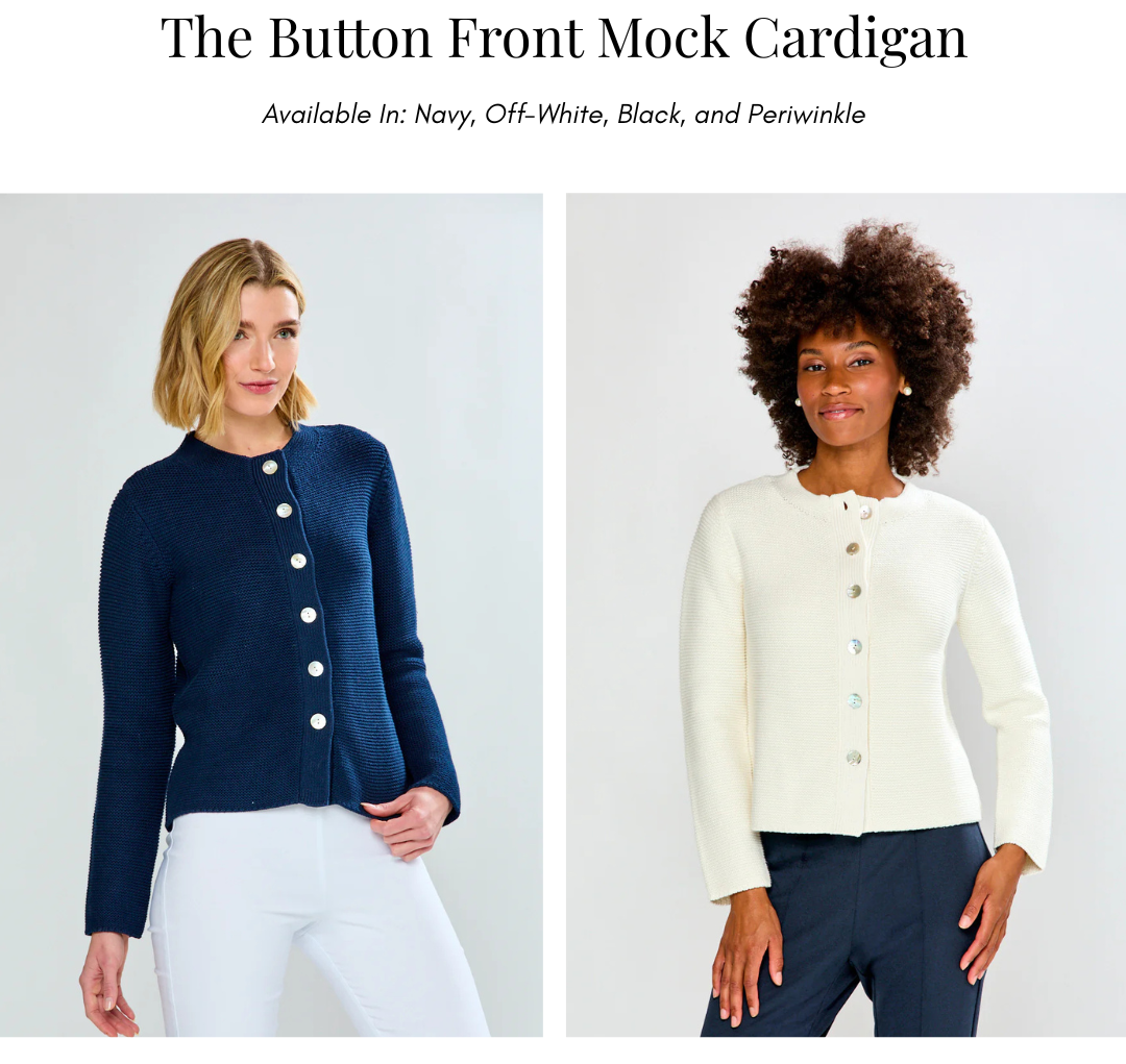 The Button Front Mock Cardigan
