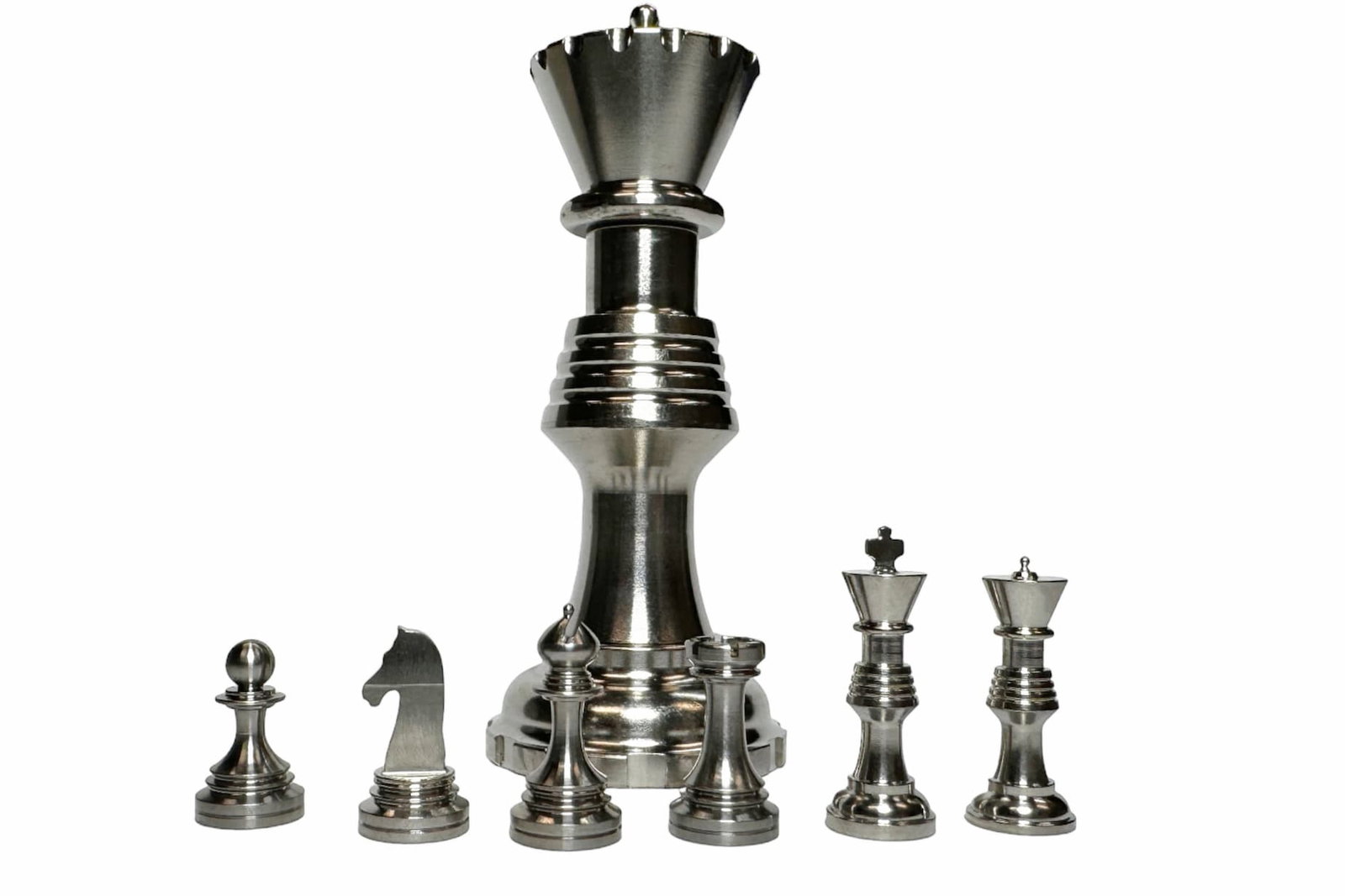 Titanium Chess Pieces Worlds Smallest by Maratac Build-A-Set