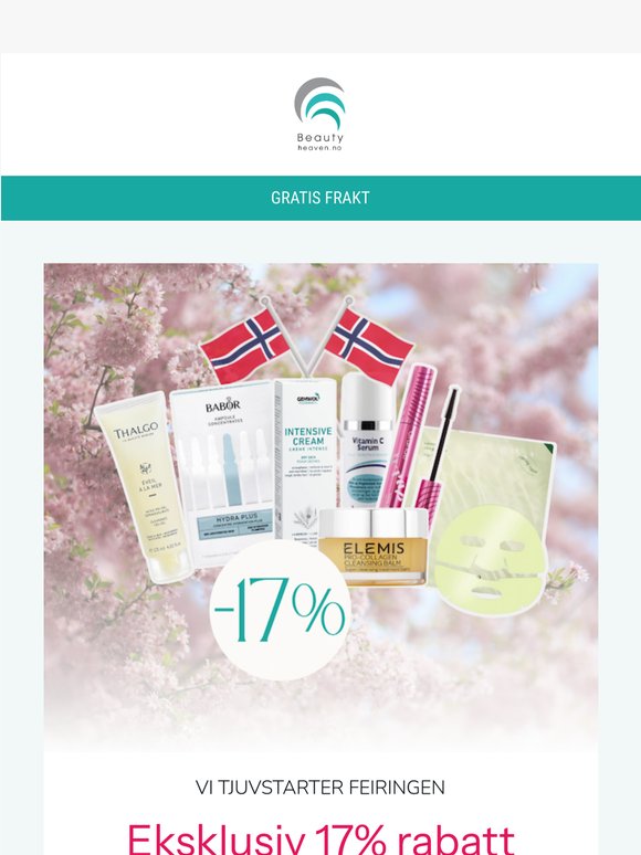 Hurra 😍 -17% på nesten HELE nettbutikken!