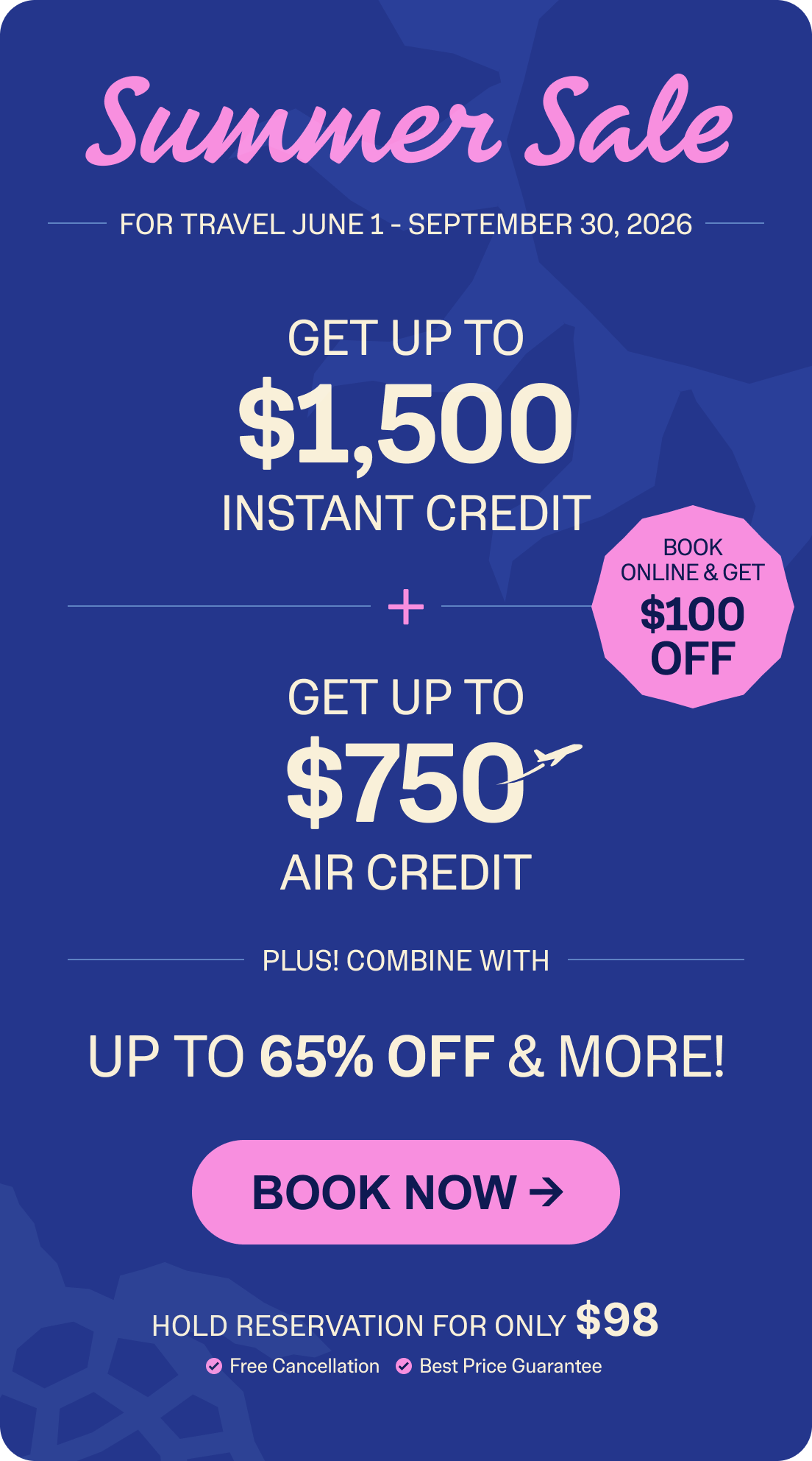 Summer Sale Book Now