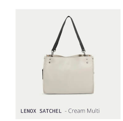 Lenox Satchel - Cream Multi