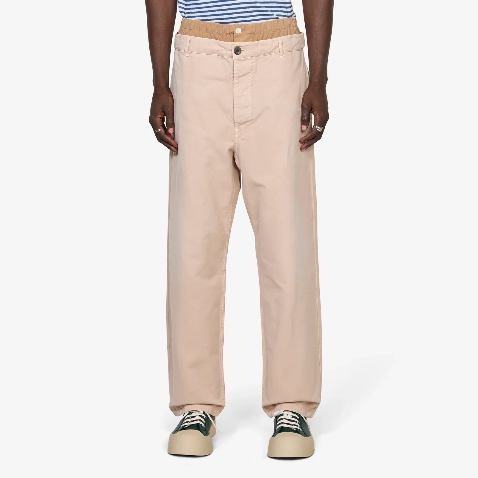 Image of Layered Waistband Trousers Cord