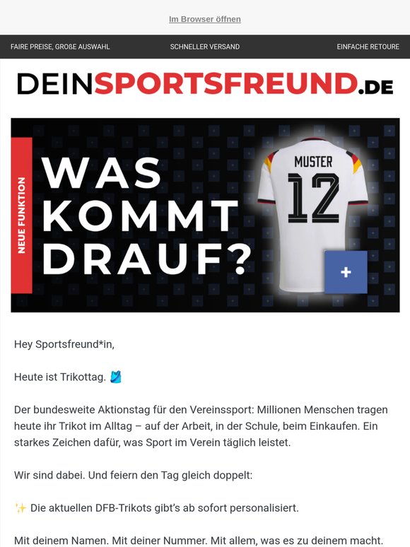 Heute ist Trikottag – wir machen mit ⚽