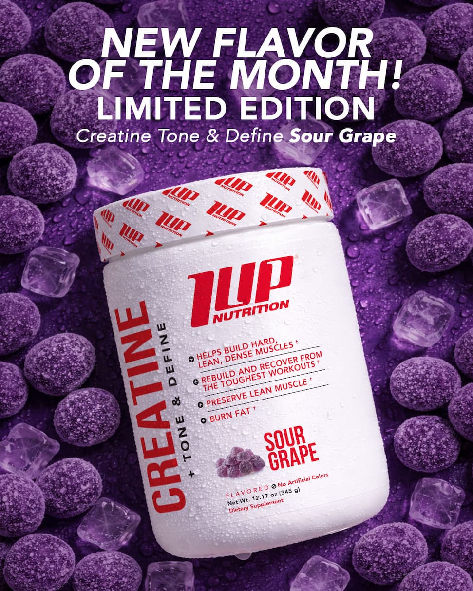 an image of a jar of creatine and tone and define