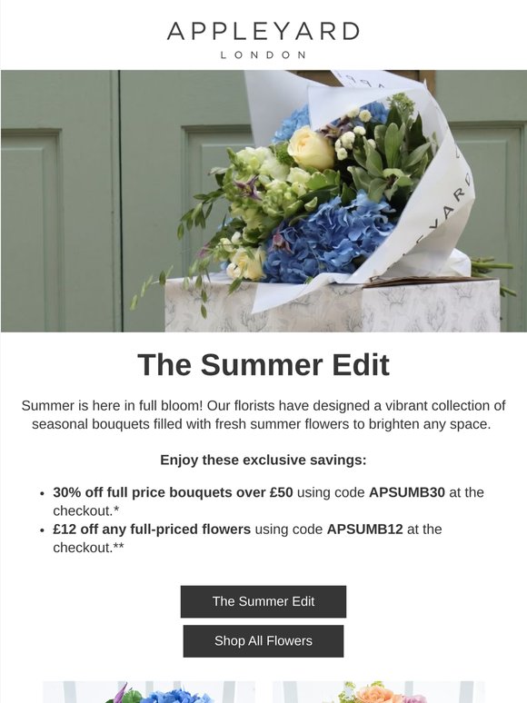30% off The Summer Edit 💐