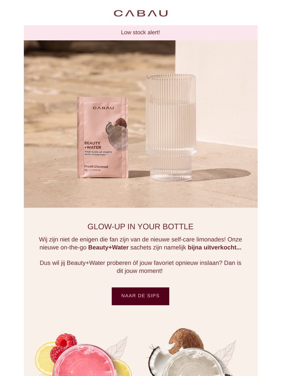 Bijna uitverkocht: jouw dagelijkse glow-up sip ✨