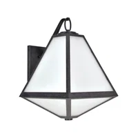Glacier 3 Light 21 inch Black Charcoal Outdoor Sconce in White by Crystorama