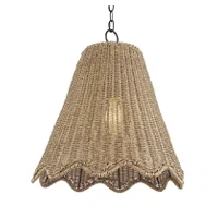Summer 1 Light 20 inch Natural Outdoor Pendant, Large by Regina Andrew