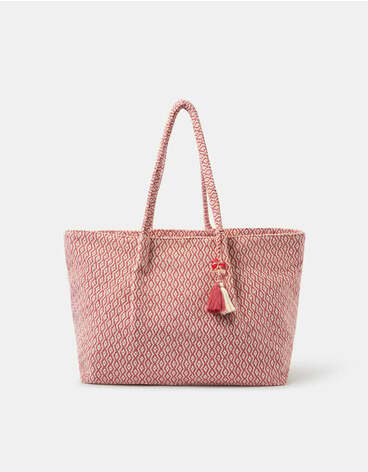 Woven Aztec Shopper Bag