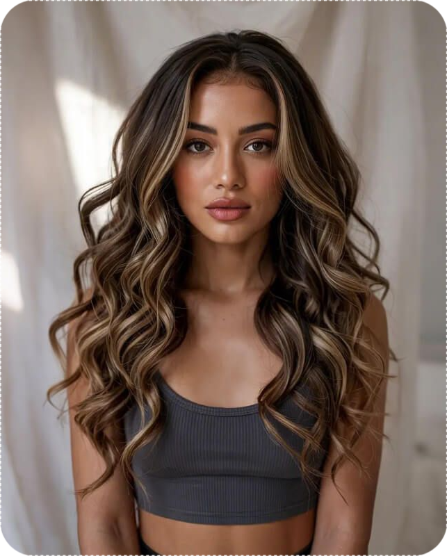 Wear And Go Wigs Blonde Highlights Wavy Wigs Glueless Human Hair Wigs