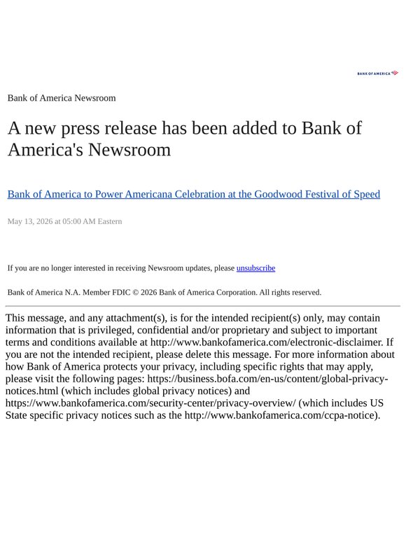Bank of America Newsroom