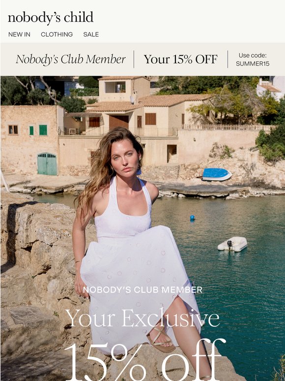 Your exclusive 15% off
