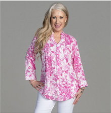 Sleeve Mandarin Collar Top
