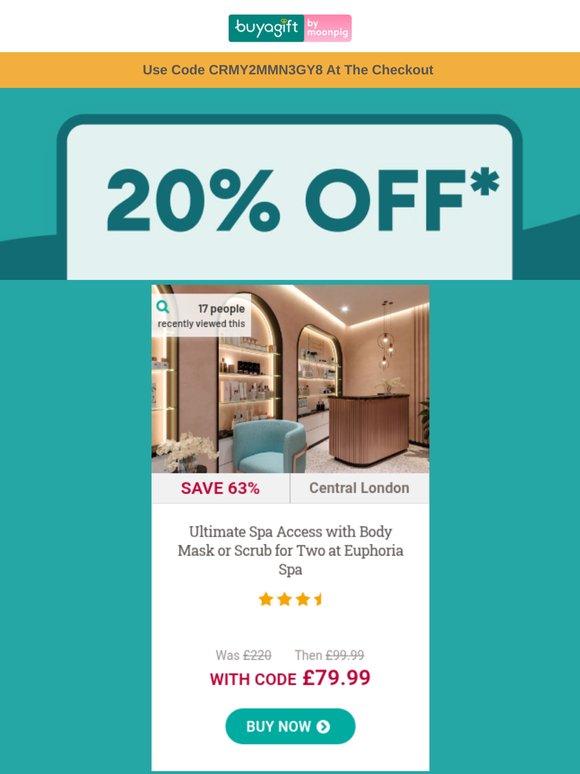 We saved your favourite just for you—20% off
