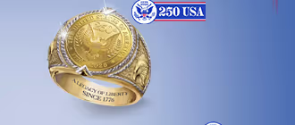 Don't miss the USA 250th anniversary golden eagle medallion ring - limited edition of 5,000