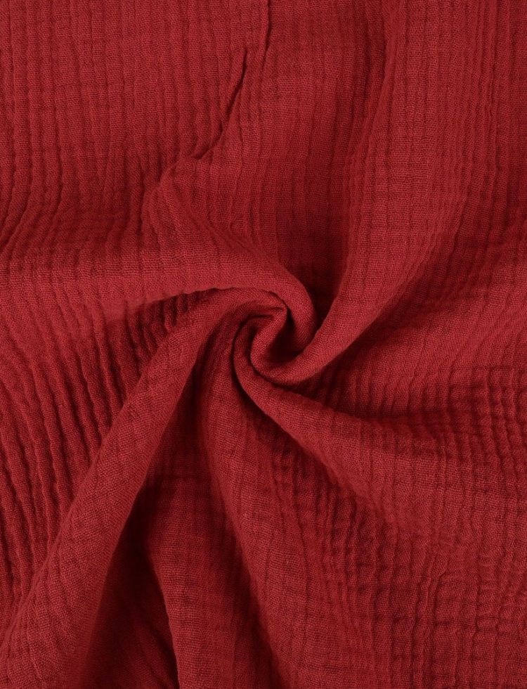 Minerva Core Range Cotton Double Gauze Fabric Ruby