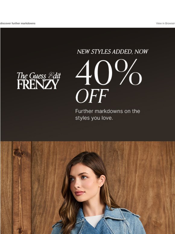 New Styles Added, Now 40% Off