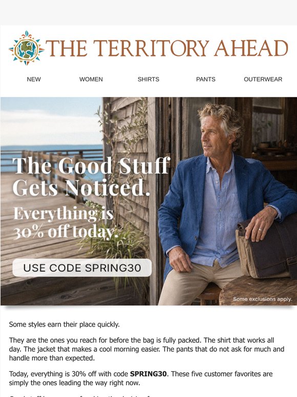 The good stuff gets noticed - 30% off today