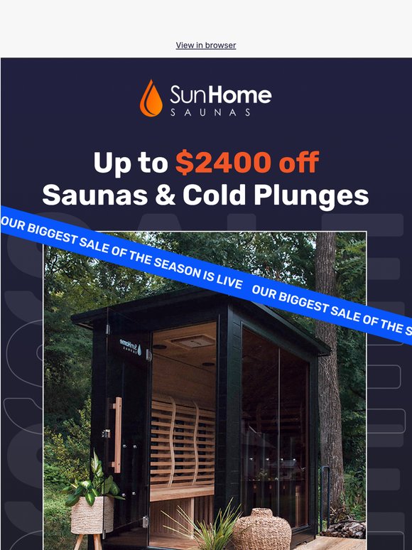 Our biggest sale of the year is live 🔥 | Saunas & cold plunges