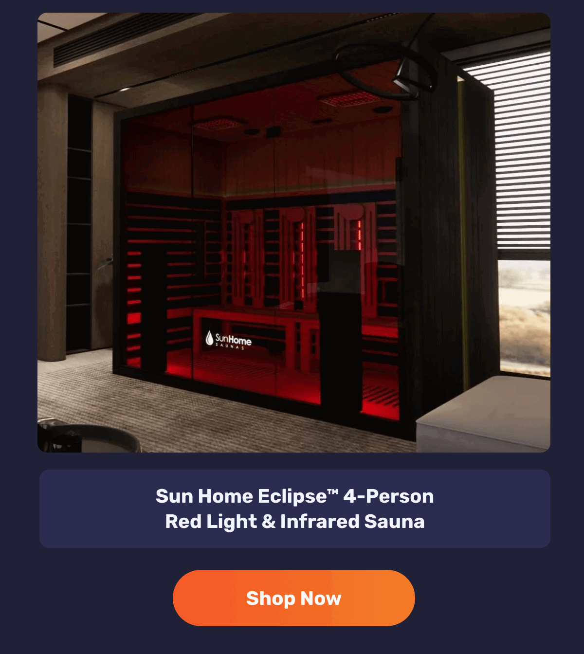 Sun Home Eclipse™ 4-Person Red Light & Infrared Sauna | Shop Now