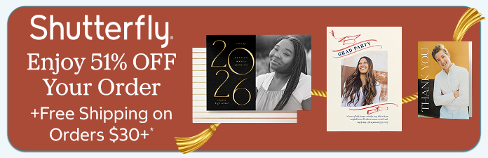 shutterfly enjoy 51% off your order plus free shipping on orders $30 plus*