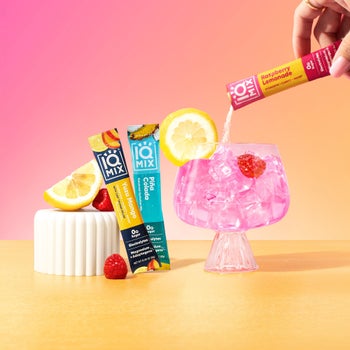 IQMIX Yuzu Mango, Raspberry Lemonade, Pina Colada + IQBAR Lemon Blueberry and Almond Butter Chip