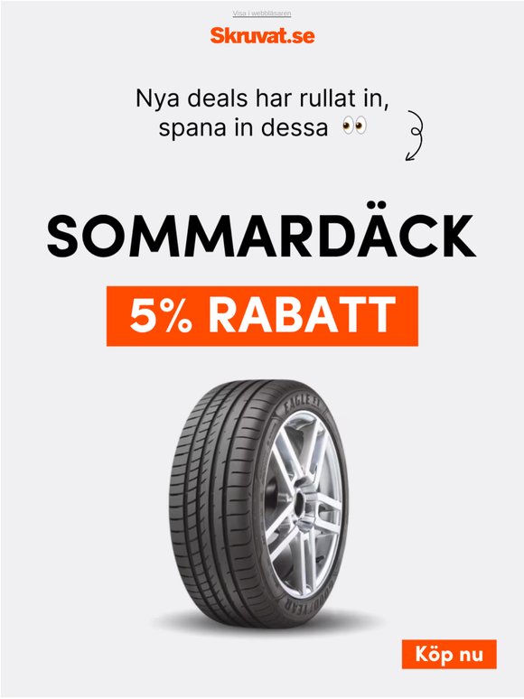 5% rabatt på ALLA sommardäck!
